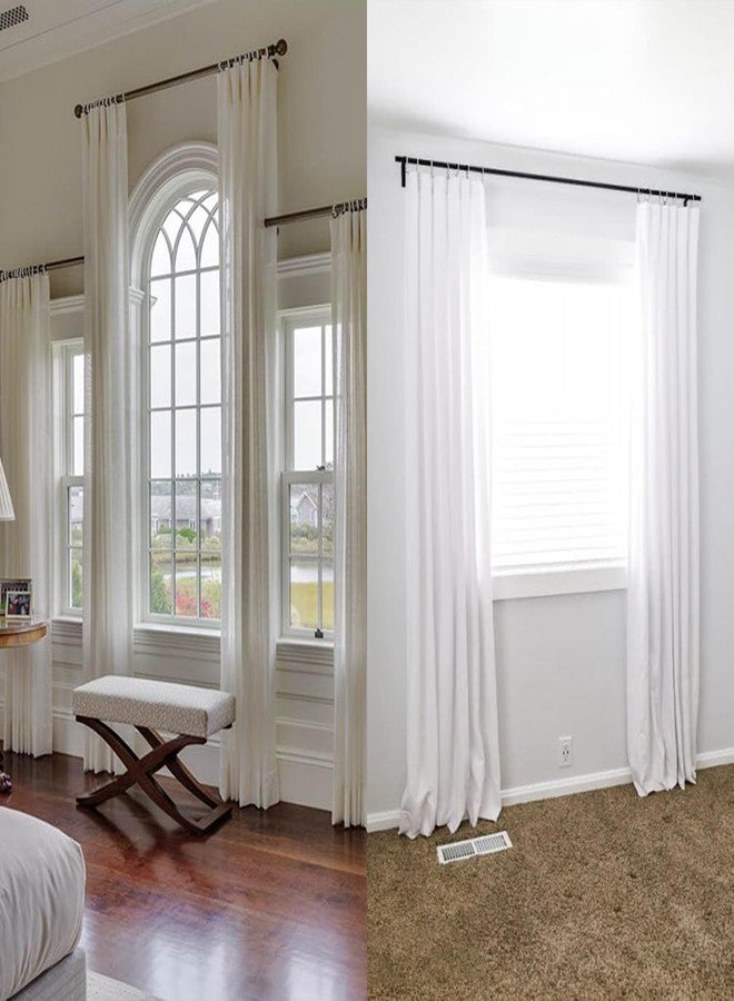 LULARINE 42 Pack Curtain Rings with Clips 1.26" Interior Diameter,Metal Drapery Ring with Clips Compatible with up to 1 inch Drapery Rod,Strong Vintage Decorative Rustproof Drapery Ring with Hooks(White) - Image 4